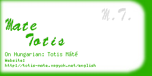 mate totis business card