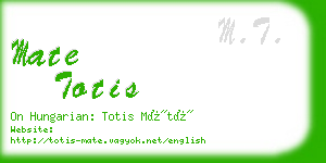 mate totis business card